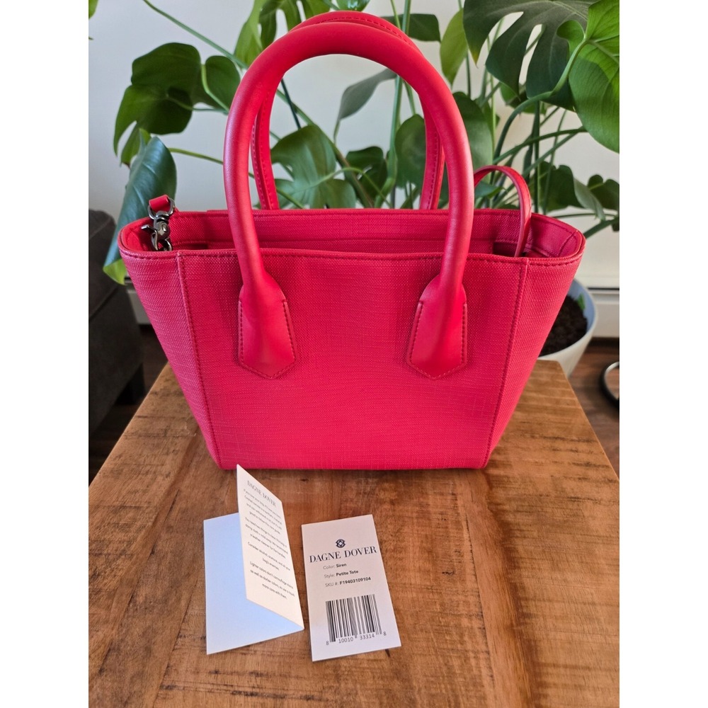 DAGNE DOVER Petite Tote Coated Canvas Handbag - Siren Color - Picture 9 of 10